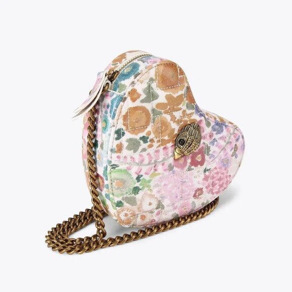 KURT GEIGER FLORAL COUTURE HEART BAG rare limited edition valentine - Picture 2 of 6